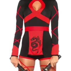 Ninja Sort/Rød Kostume