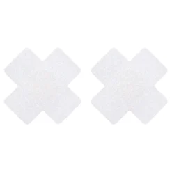 Nipple Covers Kors Hvid Glitter
