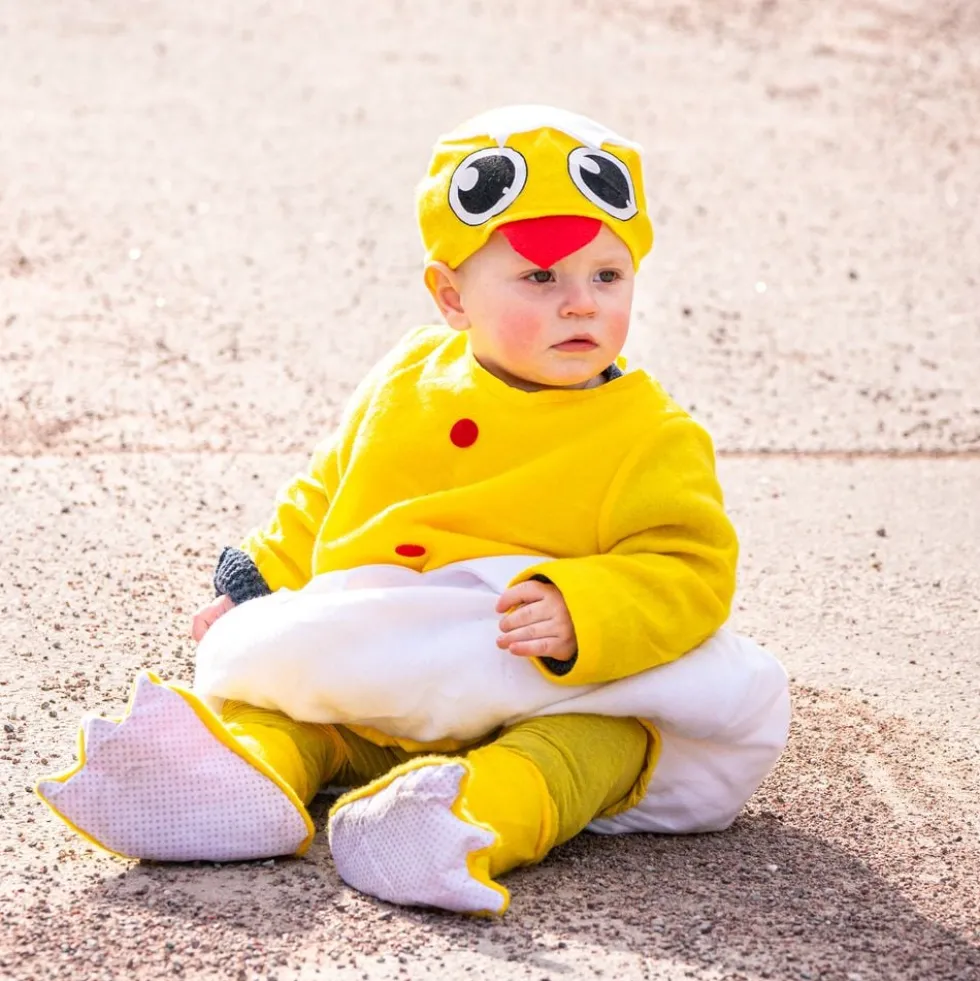 Nyudklækket Kylling Babykostume