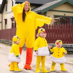 Nyudklækket Kylling Babykostume