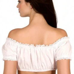 Oktoberfest Dirndl Bluse Hvid
