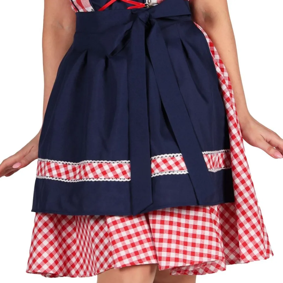 Oktoberfest Dirndl Edelweiss Rød/Hvid Kostume