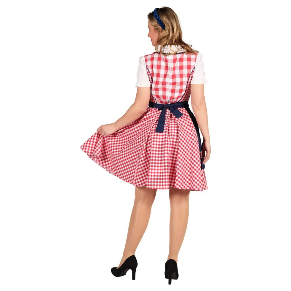 Oktoberfest Dirndl Edelweiss Rød/Hvid Kostume