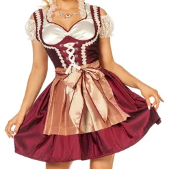 Oktoberfest Dirndl Vinrød Kostume
