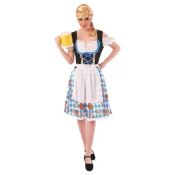 Oktoberfest Kjole Blå Kostume