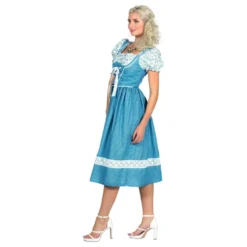 Oktoberfest Kjole Blå Kostume