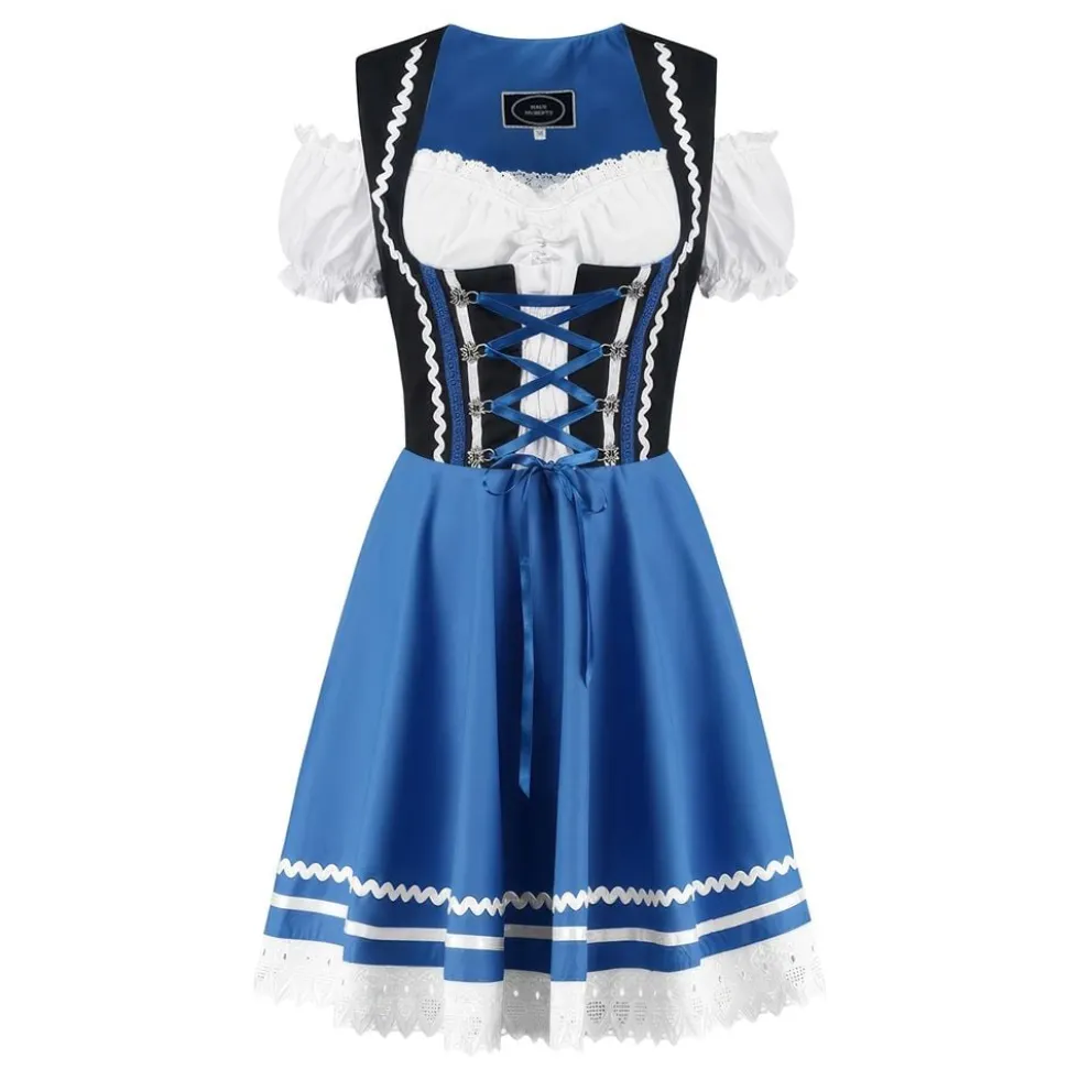 Oktoberfestkjole Dirndl Blå/Sort