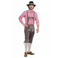 Oktoberfest Lederhosen Deluxe Grå