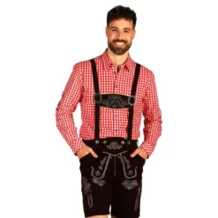 Oktoberfest Lederhosen Short Deluxe Mørkebrun
