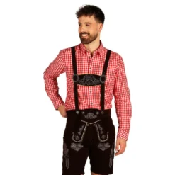 Oktoberfest Lederhosen Short Deluxe Mørkebrun