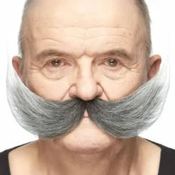 Opfinder moustache sort/hvid