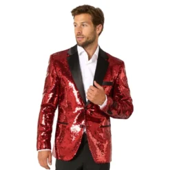 OppoSuits Paljettblazer Brilliant Rød