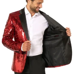 OppoSuits Paljettblazer Brilliant Rød