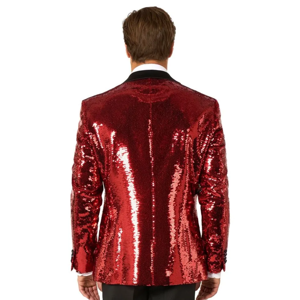 OppoSuits Paljettblazer Brilliant Rød