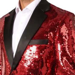 OppoSuits Paljettblazer Brilliant Rød