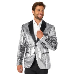 OppoSuits Paljettblazer Briliant Silver