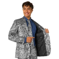 OppoSuits Silver Geo Star Jakkesæt