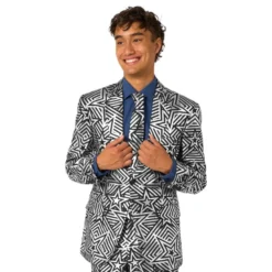 OppoSuits Silver Geo Star Jakkesæt