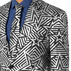 OppoSuits Silver Geo Star Jakkesæt