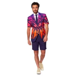 OppoSuits Suave Sunset Jakkesæt med Shorts