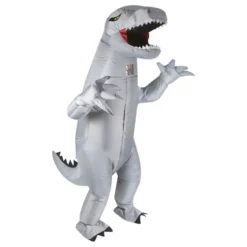 Oppustelig Dinosaur Grå Kostume