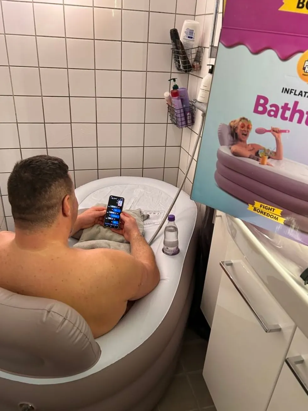 Oppusteligt Badekar