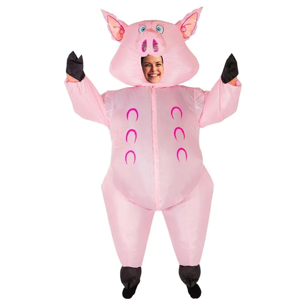 Oppusteligt Gris Kostume