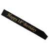 Ordensbånd Happy 18th Birthday Sort/Guld