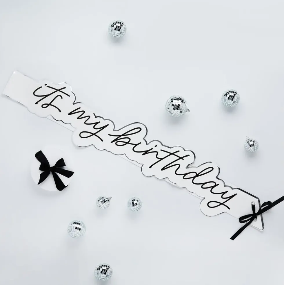 Ordensbånd It's My Birthday Silver