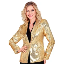 Pailletblazer Dame Guld