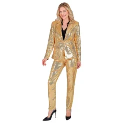 Pailletblazer Dame Guld