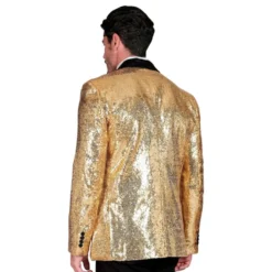 Pailletblazer Herre Guld