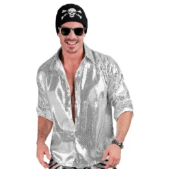 Pailletskjorte Mr. Silver