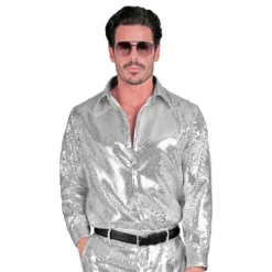 Pailletskjorte Mr. Silver