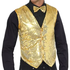 Pailletvest Guld