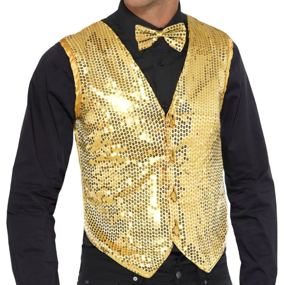 Pailletvest Guld