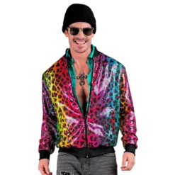 Palietjakke Rainbow Leopard
