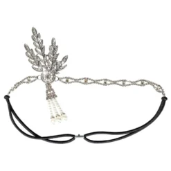 Pandebånd Flapper Sølv Deluxe