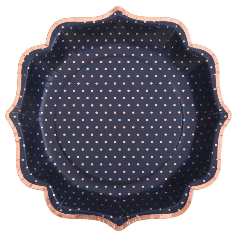 Papasietter Prikkede Navy/Rosaguld