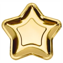 Papirasiet Stjerne Guld Metallic