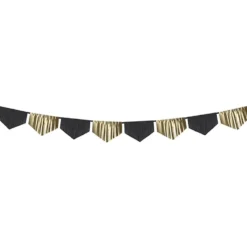 Papirguirlande Sort/Guld