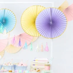 Papirvifter Lilla/Guld Pastel