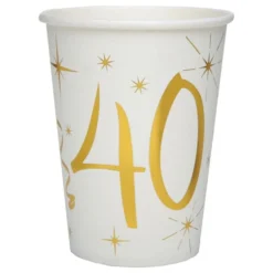 Papkrus 40 Guld/Hvid