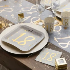Papkrus 18 Guld/Hvid
