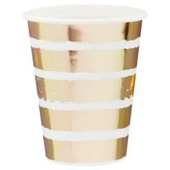 Papkrus Stribede Guld Metallic