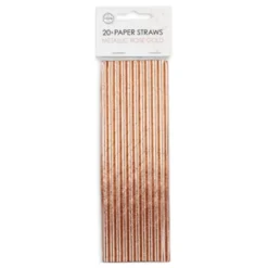 Papsugerør Roséguld Metallic