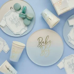 Paptallerkener Baby Boy Lyseblå