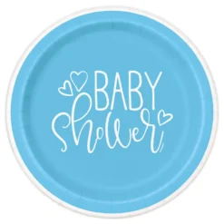 Paptallerkener Baby Shower Blå