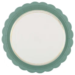 Paptallerkener Dusty Green
