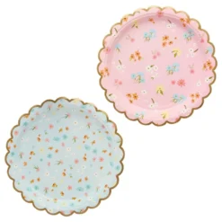 Paptallerkener Floral Pastel